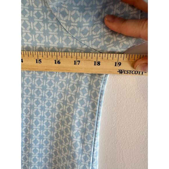 Tyler Boë Kristen Pleated A-Line Preppy Short Sleeve Knit Blue/White Sz. S - Picture 6 of 7